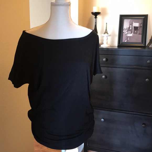 Victoria's Secret Tops - Victoria's Secret off the shoulder black tee